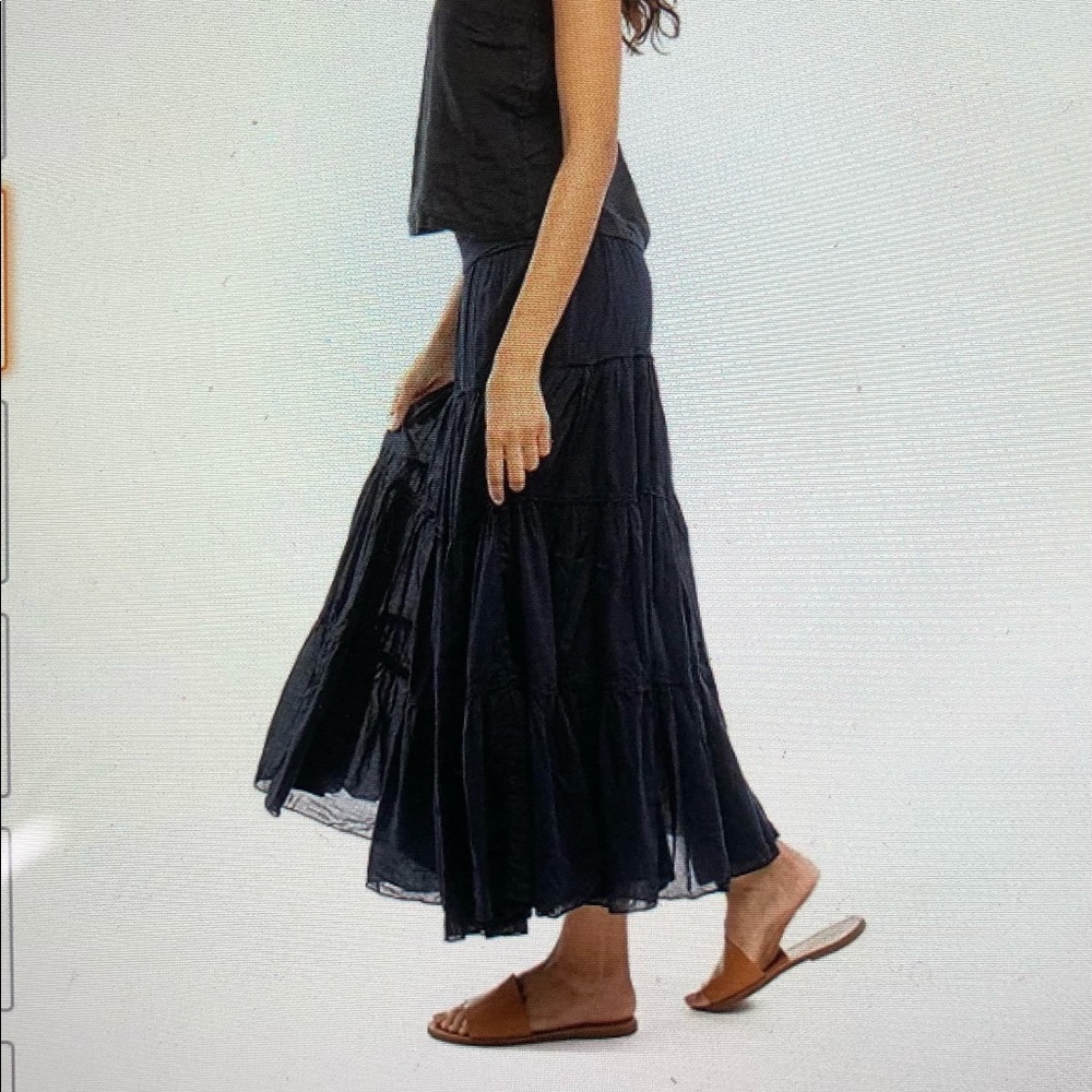 Hard Tail Rolldown 5 Tier Maxi Skirt